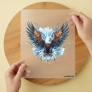 Bügelbild/Sticker - Adler - Blitz