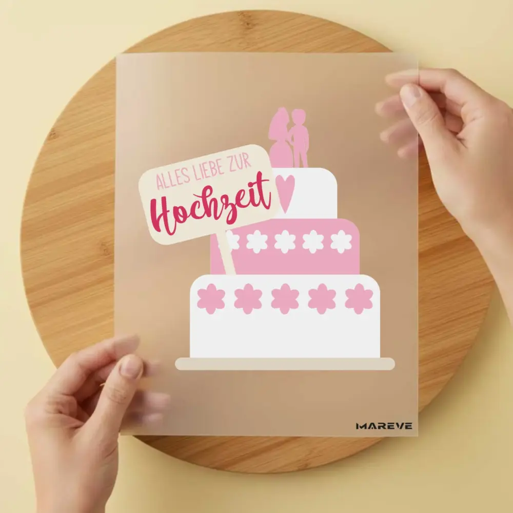 Bügelbild/Sticker - Hochzeitstorte