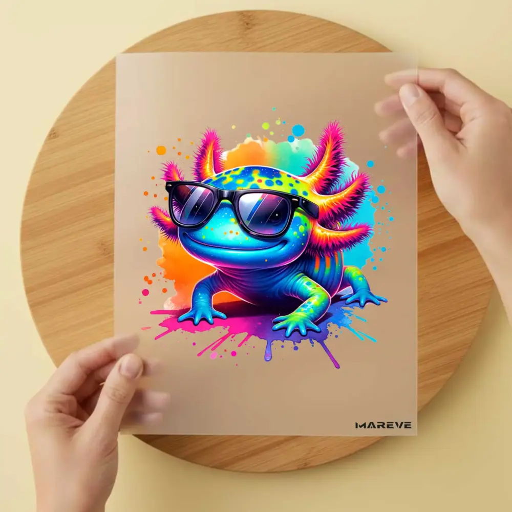 Bügelbild/Sticker - Axolotl - Cool