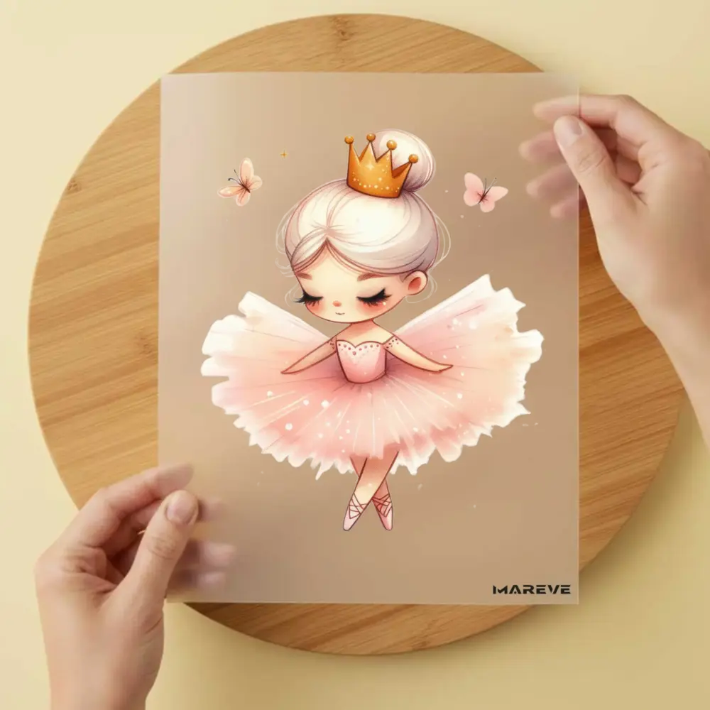 Bügelbild/Sticker/Sticker - Ballerina - Rosa