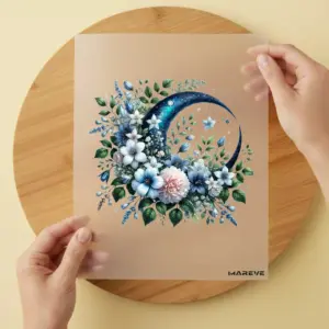 Bügelbild/Sticker - Blauer Mond - Flower