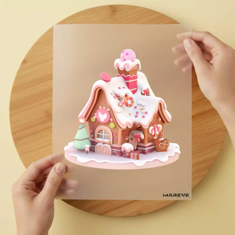 Bügelbild/Sticker - 3D - Pfefferkuchenhaus