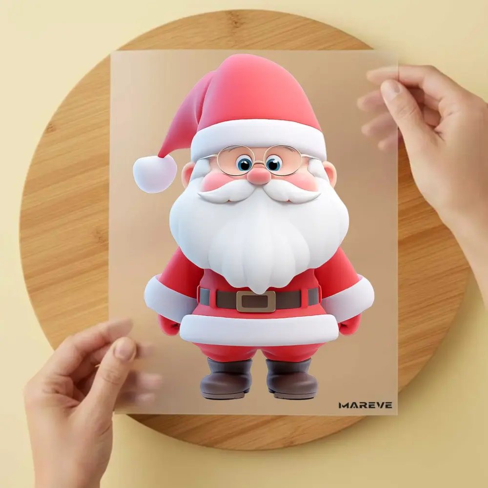 Bügelbild/Sticker - 3D - Weihnachtsmann