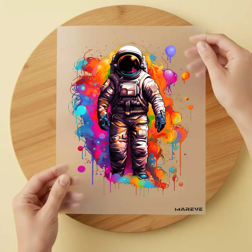 Bügelbild/Sticker - Astronaut - Rainbow
