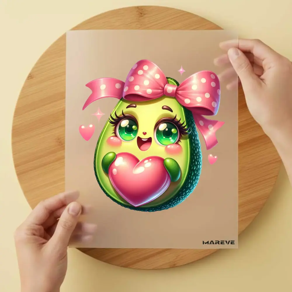 Bügelbild/Sticker -Avocado Mädchen