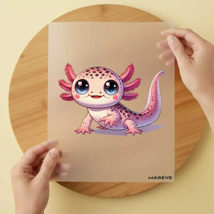 Bügelbild-Axolotl-Rosa