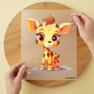 Bügelbild/Sticker - Baby - Giraffe