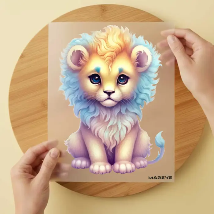 Bügelbild-Baby-Löwe