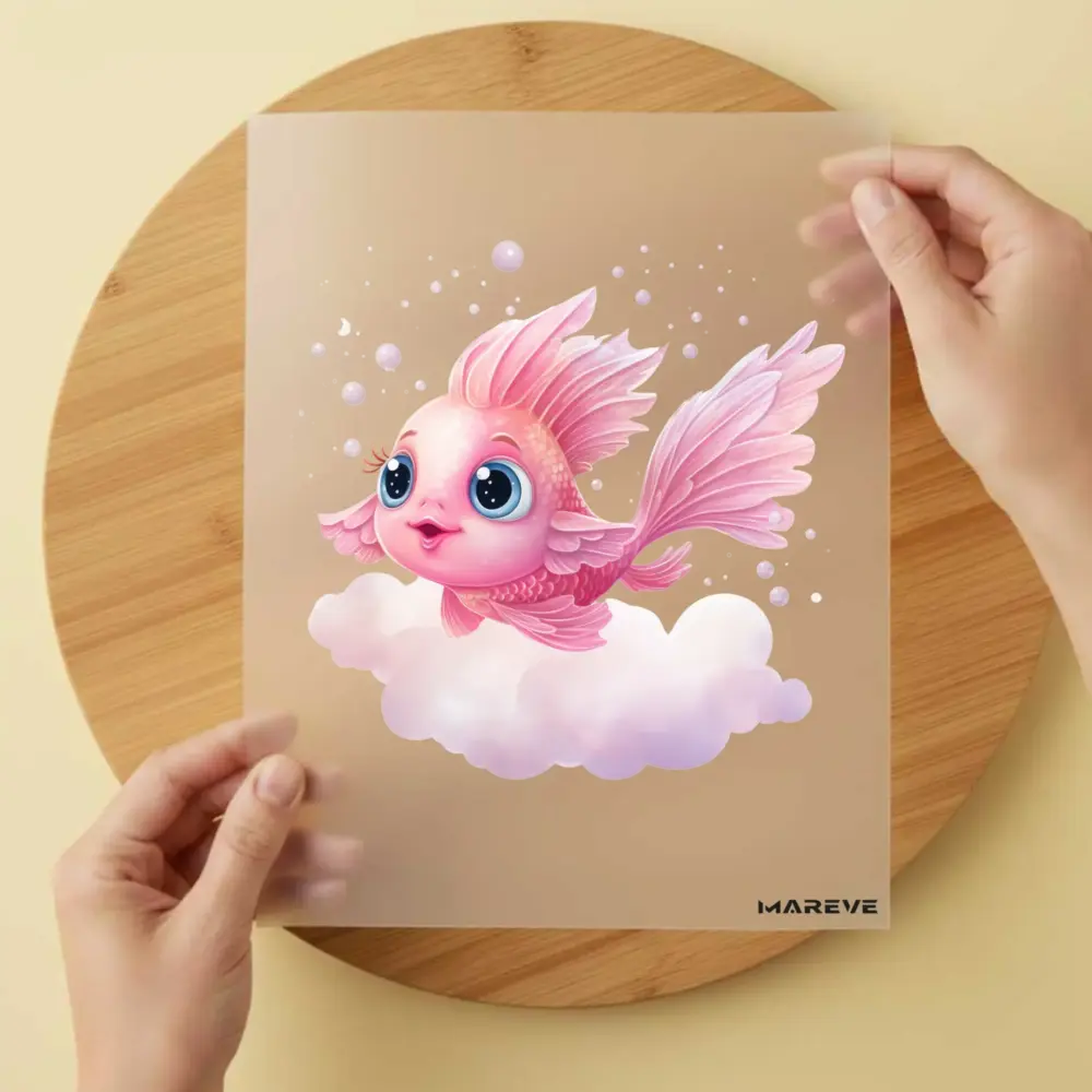 Bügelbild/Sticker - Babyfisch - Rosa