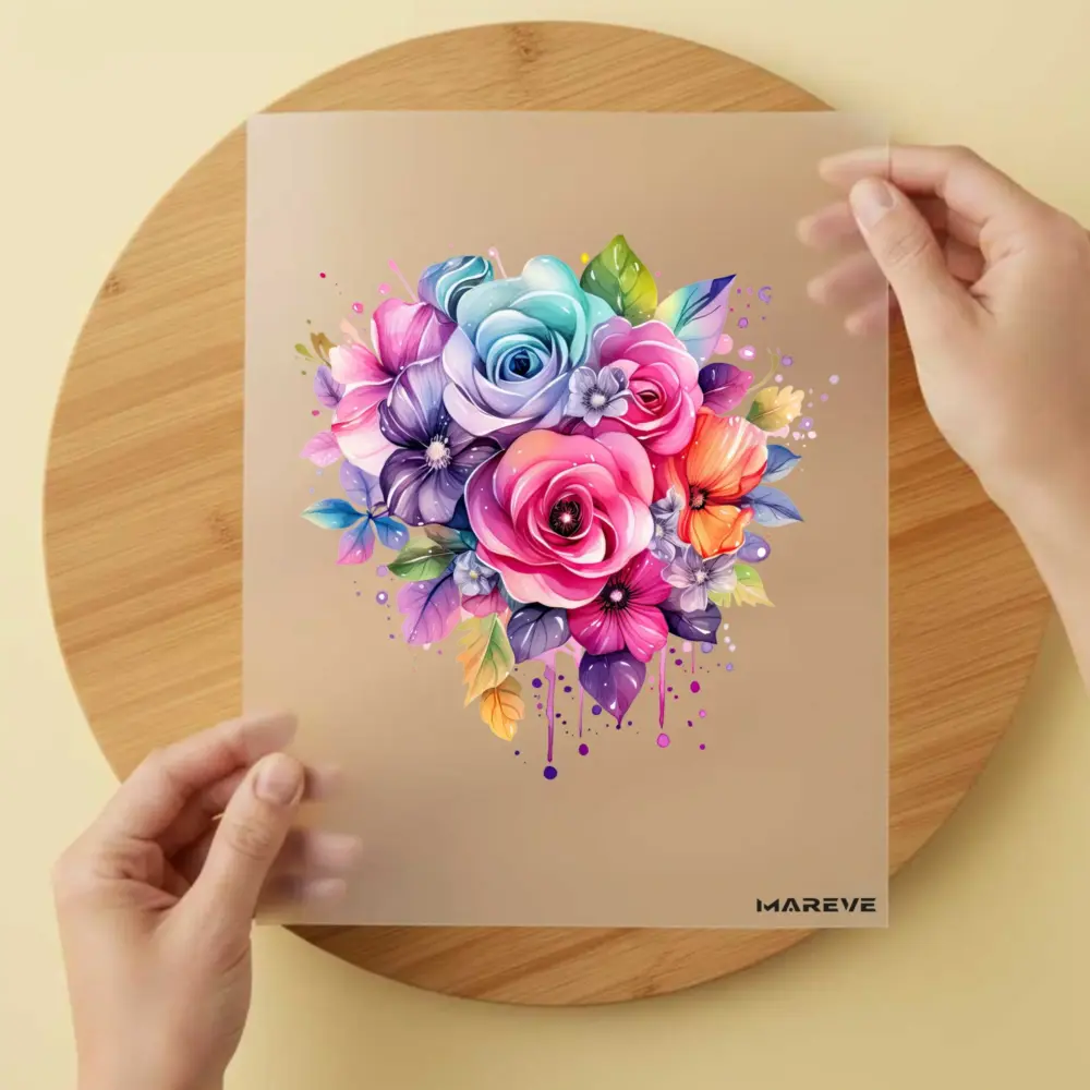 Bügelbild/Sticker - Blumenstrauß - Rainbow