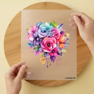 Bügelbild/Sticker - Blumenstrauß - Rainbow