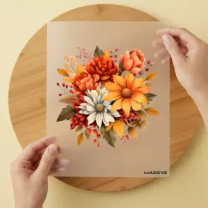 Bügelbild/Sticker - Blumenstrauß - Herbst