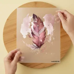 Bügelbild/Sticker -Boho Feder