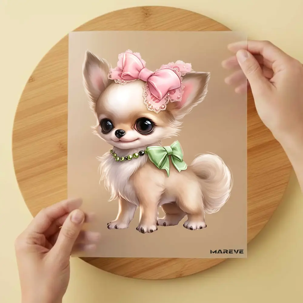 Bügelbild/Sticker - Chihuahua - Baby - Mädchen