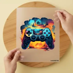 Bügelbild/Sticker - Controller - Feuer & Eis