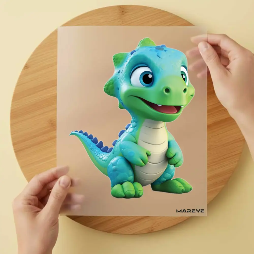 Bügelbild/Sticker - Dino - Grün/Türkis