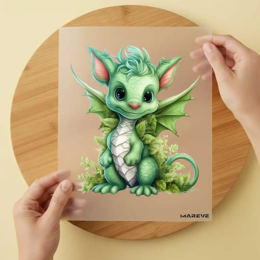 Bügelbild/Sticker - Drache - Grün