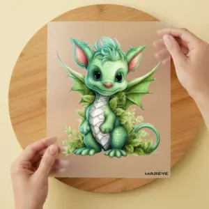 Bügelbild/Sticker - Drache - Grün