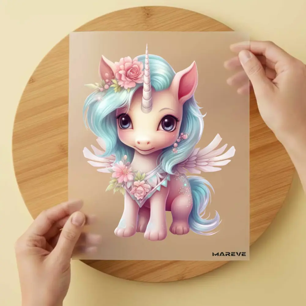 Bügelbild/Sticker - Einhorn - Engel