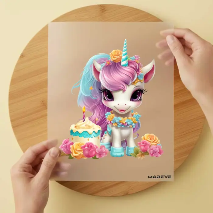 Bügelbild-Einhorn-Torte