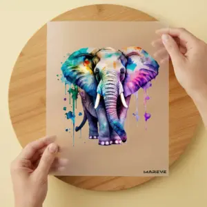 Bügelbild/Sticker - Elefant - Bunt