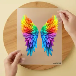 Bügelbild/Sticker - Engelsflügel - Rainbow