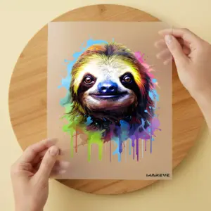 Bügelbild/Sticker - Faultier - Bunt
