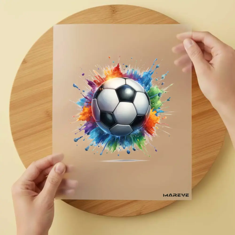 Bügelbild/Sticker -Fußball Bunt