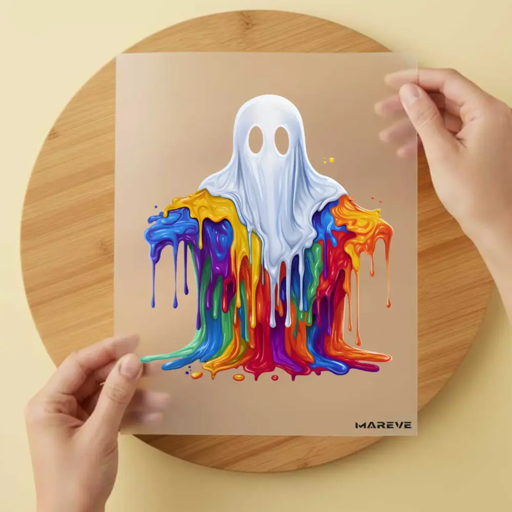 Bügelbild/Sticker - Gespenst - Rainbow