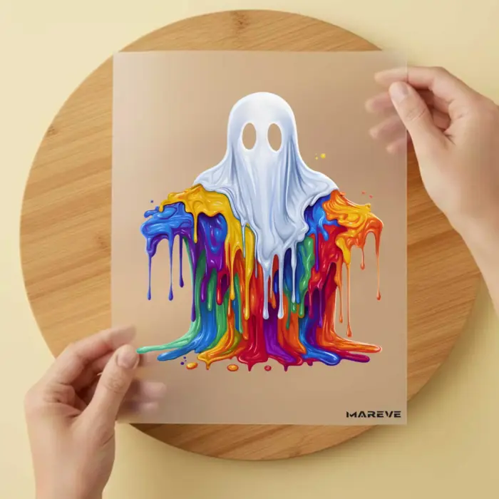 Bügelbild-Gespenst-Rainbow