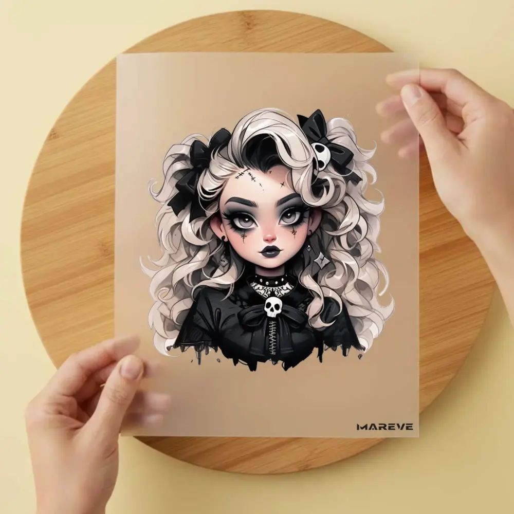 Bügelbild/Sticker - Girl - Gothic