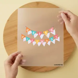 Bügelbild/Sticker - Girlande - Happy Birthday