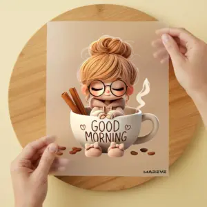 Bügelbild/Sticker -Good Morning Mädchen