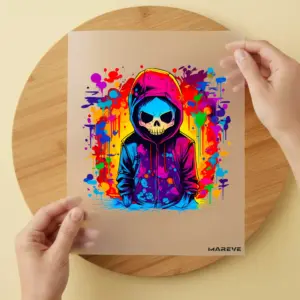 Bügelbild/Sticker - Graffiti Skelett