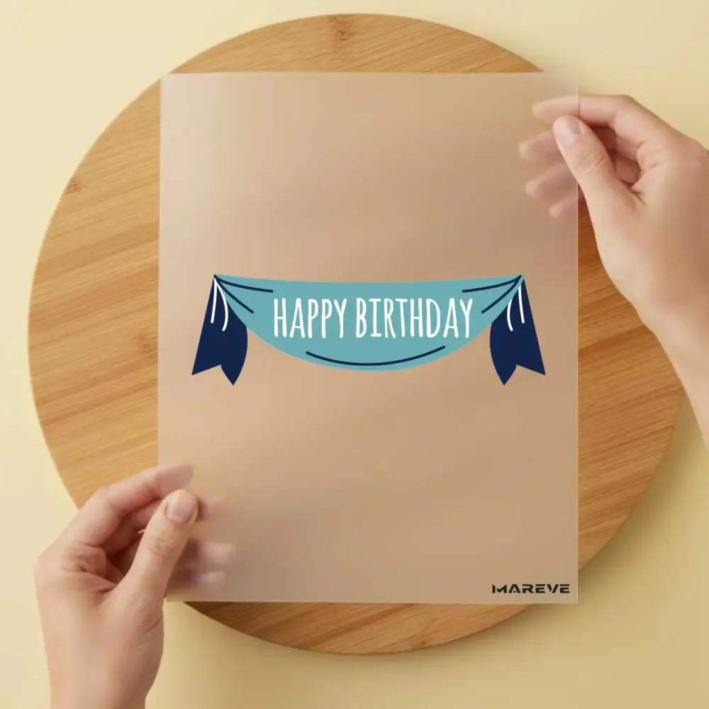 Bügelbild/Sticker - Happy Birthday - Türkis