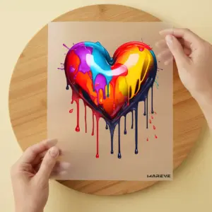 Bügelbild/Sticker - Herz - Melting