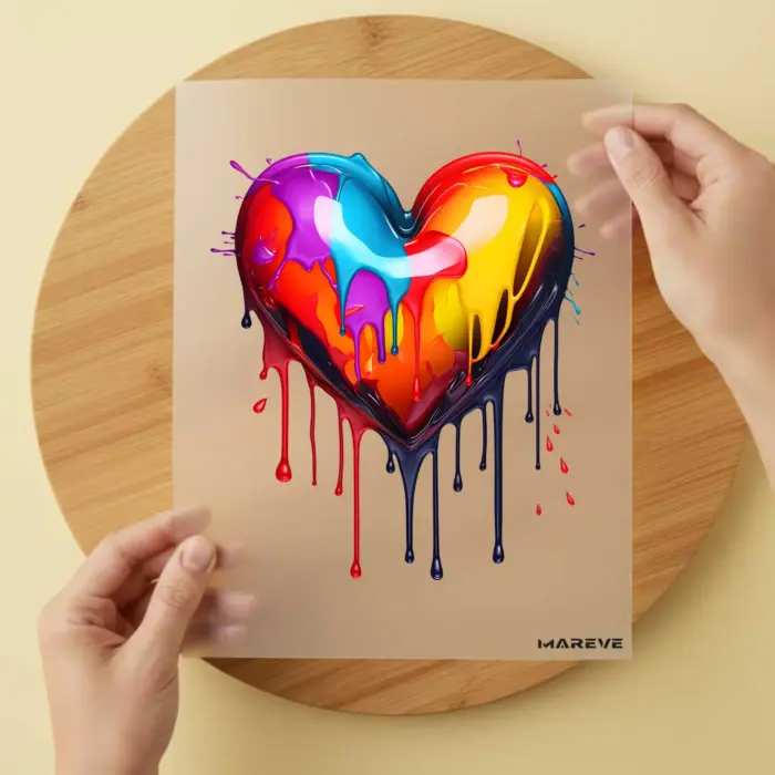 Bügelbild-Herz-Melting