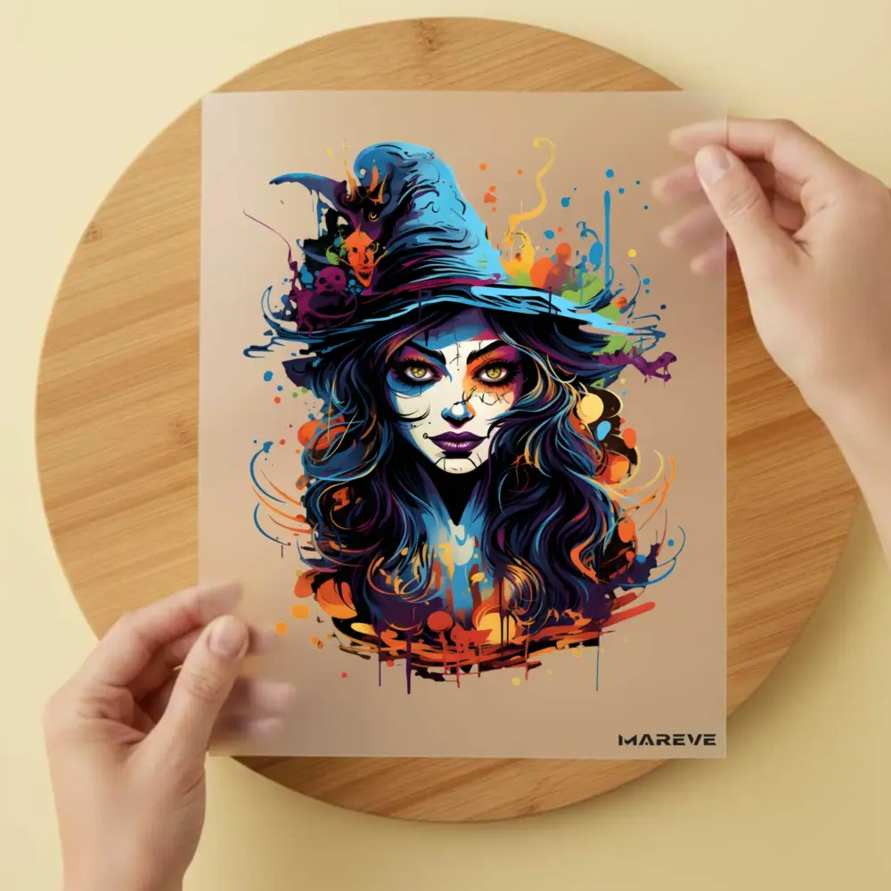 Bügelbild/Sticker - Hexe - Bunt