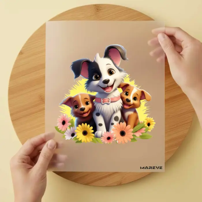 Bügelbild-Hund-3er-Schwarz-Weiß Bügelbild-Hund-3er-Schwarz-Weiß