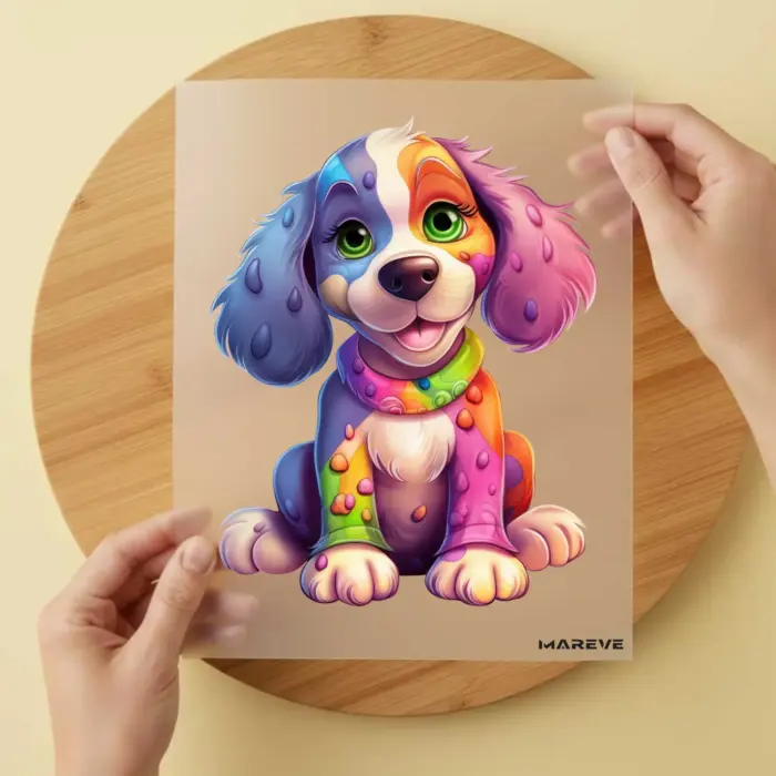 Bügelbild-Hund-Rainbow Bügelbild-Hund-Rainbow