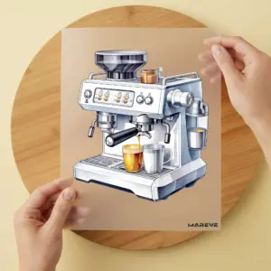 Bügelbild/Sticker - Kaffee - Vollautomat