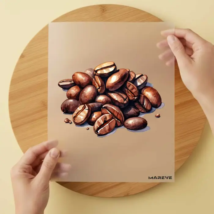 Bügelbild-Kaffeebohnen