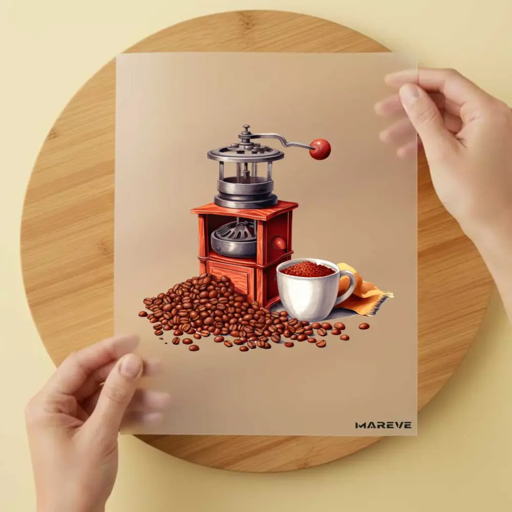 Bügelbild/Sticker - Kaffeemühle