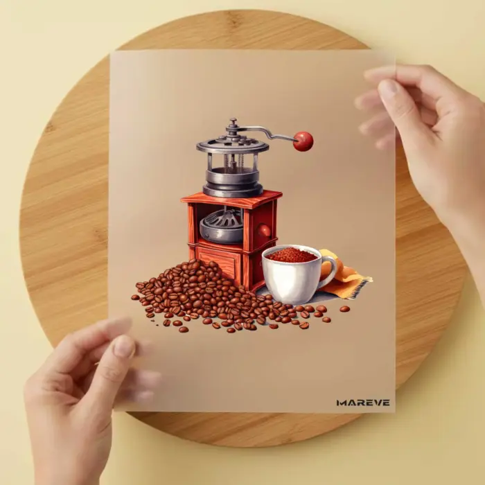 Bügelbild-Kaffeemühle