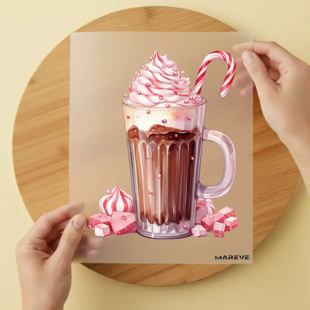 Bügelbild/Sticker - Kakao/Zuckerstange