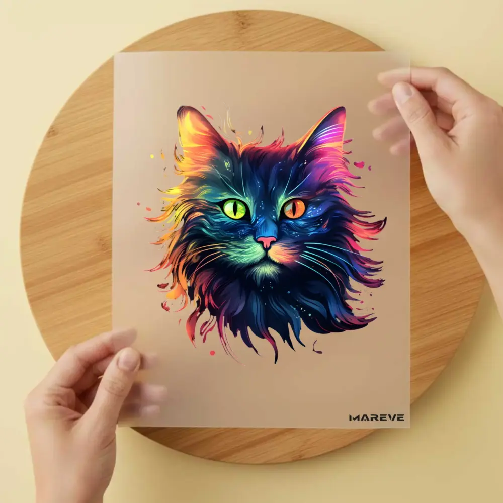 Bügelbild/Sticker - Katze - Light