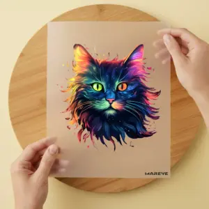 Bügelbild/Sticker - Katze - Light