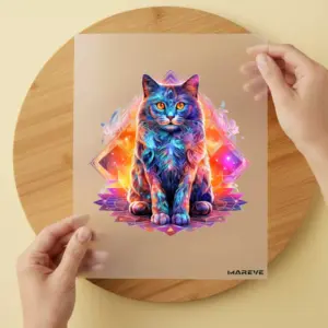 Bügelbild/Sticker - Katze - Magic