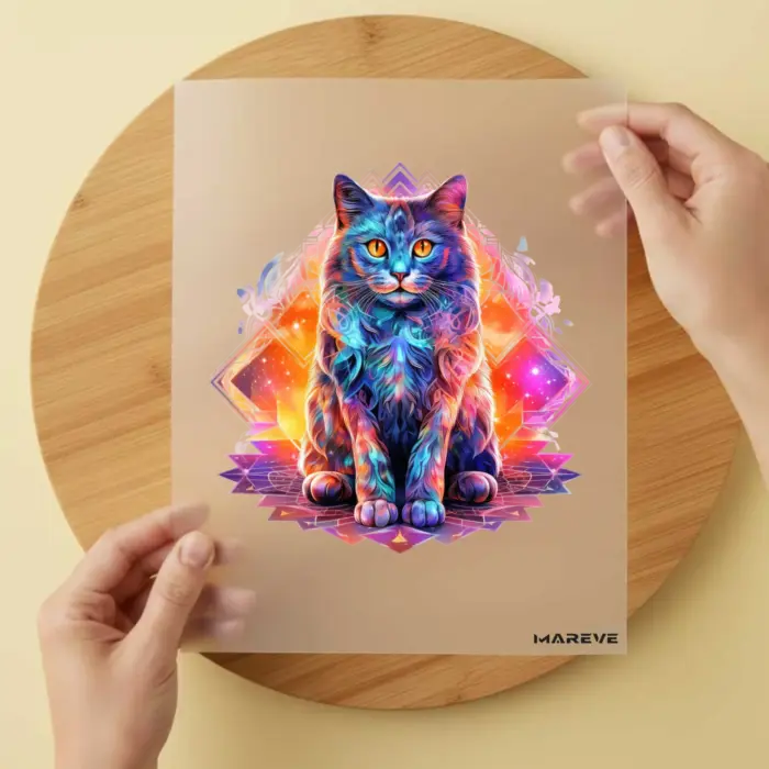 Bügelbild-Katze-Magic