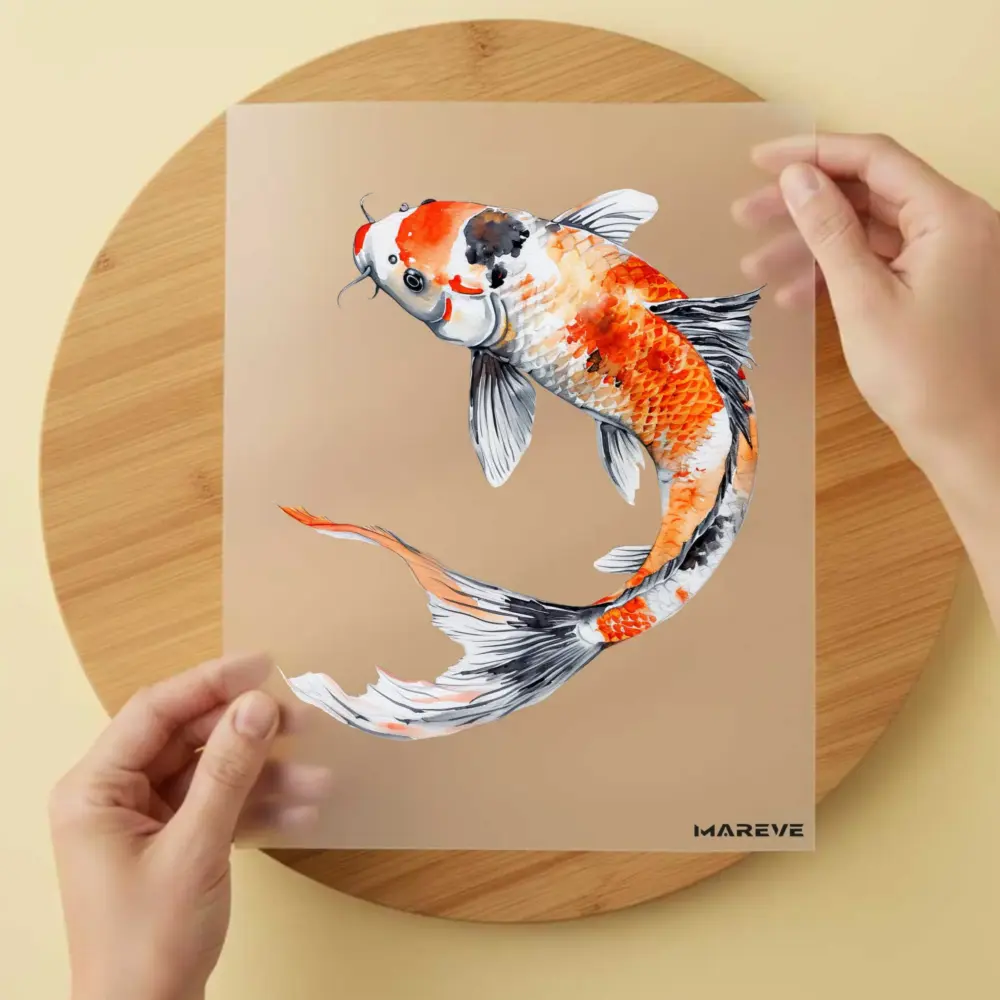 Bügelbild/Sticker -Koi
